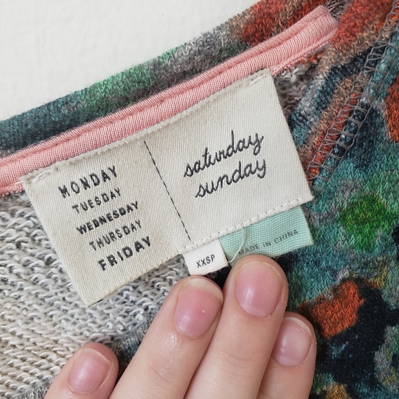 Anthropologie Saturday Sunday Terry Floral Dress - Picture 7 of 8